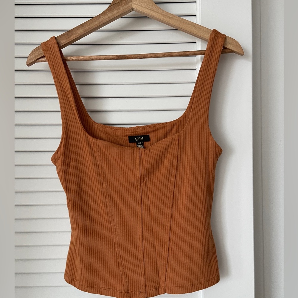 AFRM Cropped Burnt Orange Tank